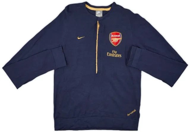 2007-08 Arsenal Nike Polo L/S Shirt - 9/10 - (S)