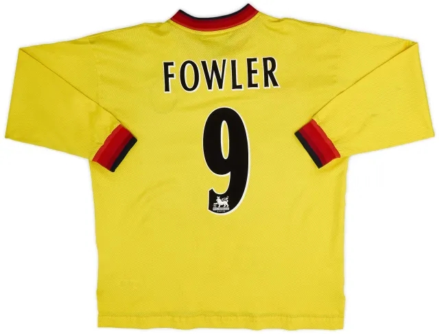 Reebok 1997-99 Liverpool Away L/S Shirt Fowler #9 - 7/10 - (XL)