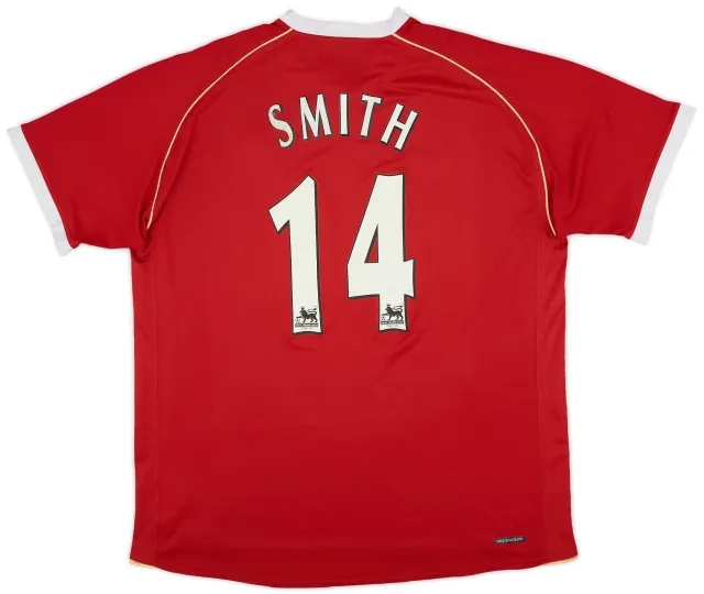 Nike 2006-07 Manchester United Home Shirt Smith #14 - 5/10 - (XXL)