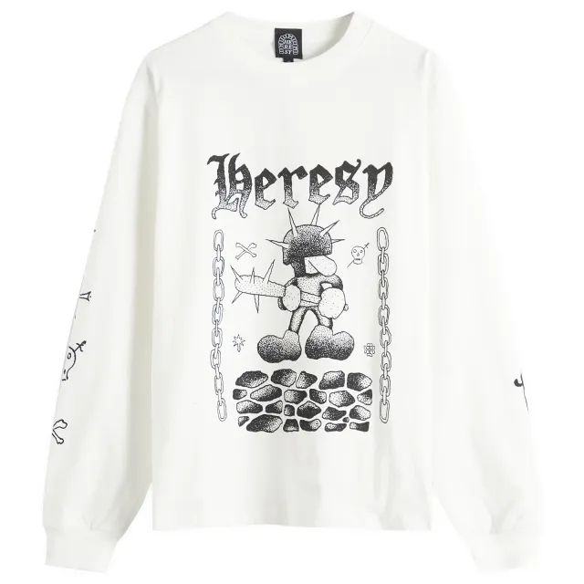 Heresy Fightin' Longsleeve T-Shirt Ecru