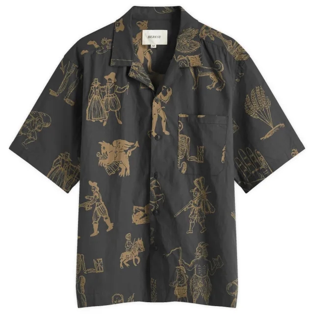 Heresy Men's Woodcut Shirt Black