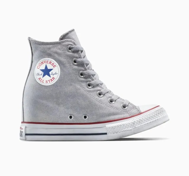 Converse Chuck Taylor All Star Wedge Platform Distressed - White, Grey