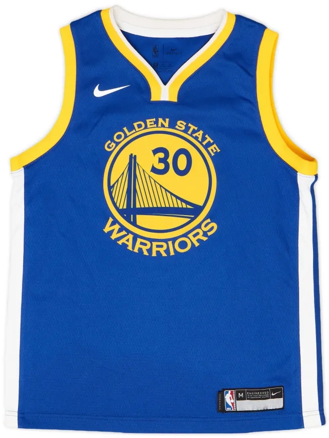 2017-19 Golden State Warriors Curry #30 Nike Swingman Away Jersey - 7/10 - (M.Boys)
