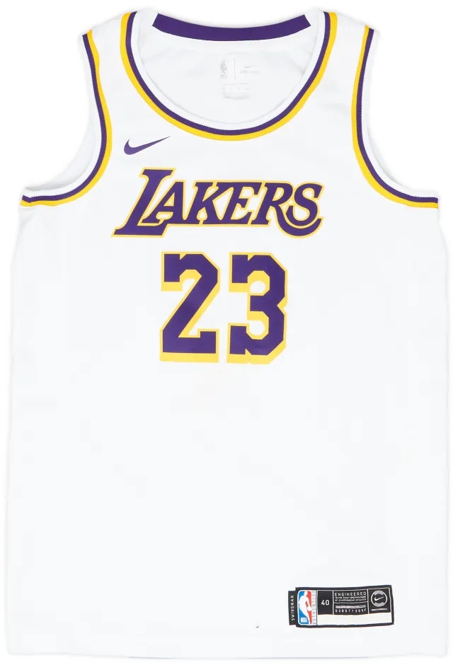 2018-21 LA Lakers James #23 Nike Swingman Home Jersey - 9/10 - (S)