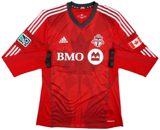 adidas 2013-15 Toronto Player Issue Home L/S Shirt - 9/10 - (L)
