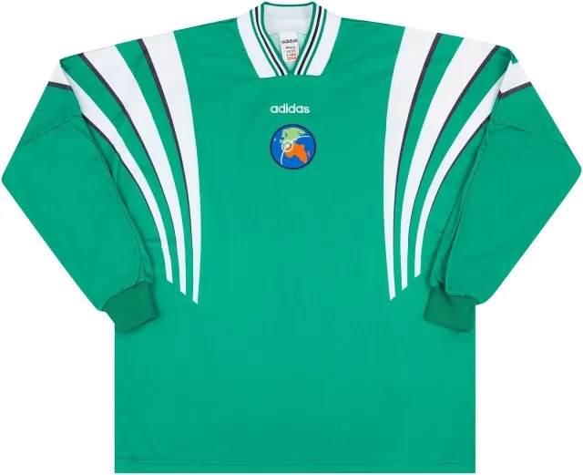adidas 1997 Africa XI Match Worn Home L/S Shirt Ouattara #8 (v Europe XI)