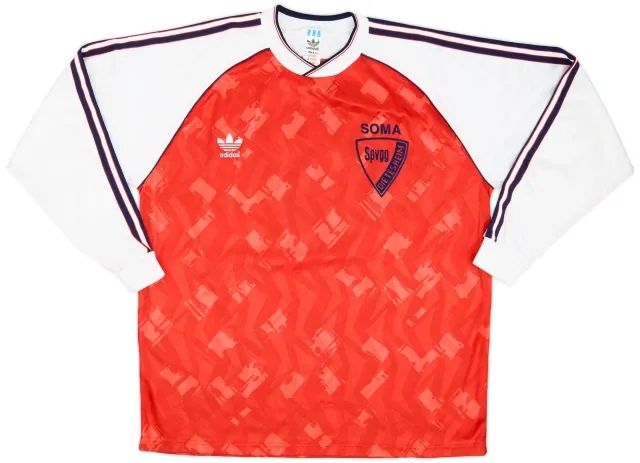 1990-92 adidas Template L/S Shirt #6 - 9/10 - (XL/XXL)