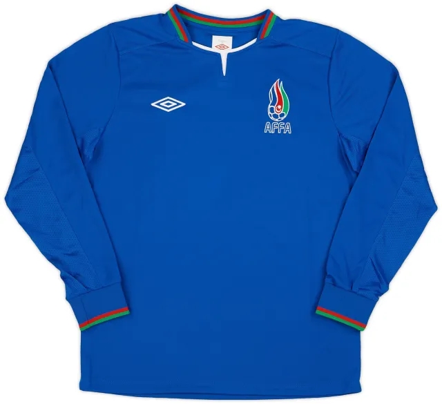 Umbro 2012 Azerbaijan Home L/S Shirt - 9/10 - (M)