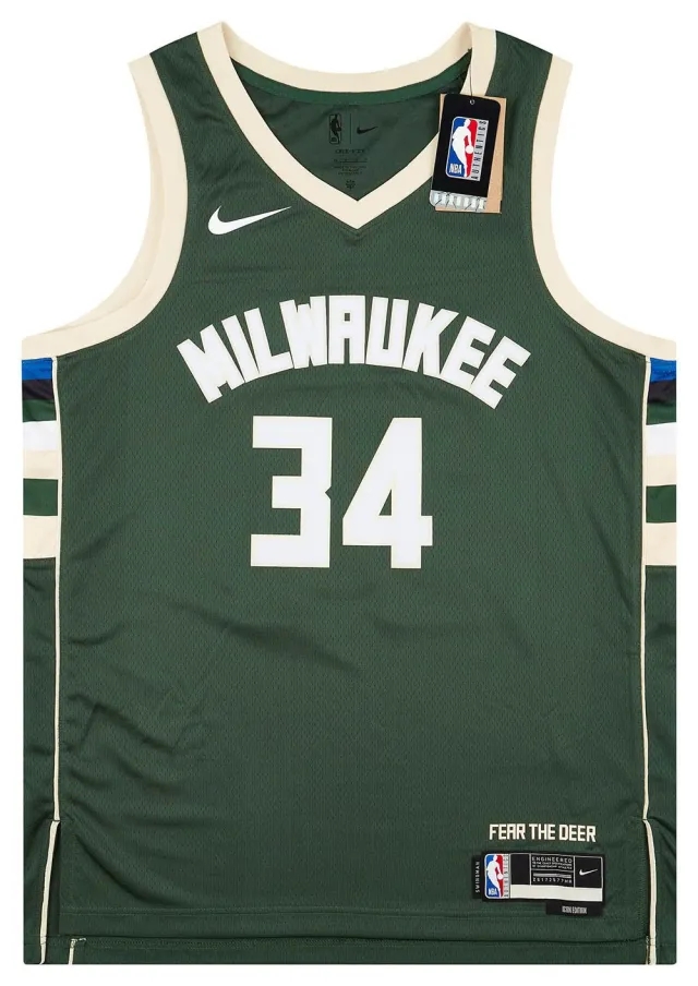 2017-24 Milwaukee Bucks Antetokounmpo #34 Nike Swingman Away Jersey (L)