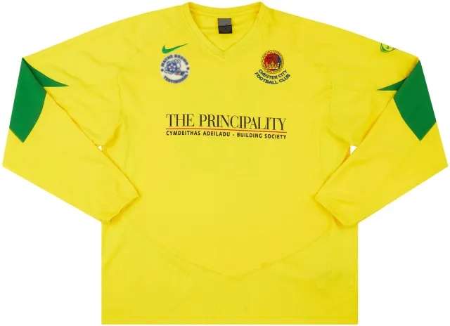 Nike 2004 Chester City Match Worn 'Wayne Brown Testimonial' Away L/S Shirt #18