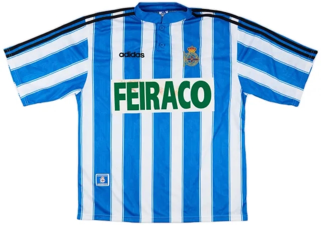adidas 1996-98 Deportivo Home Shirt - 8/10 - (XL)