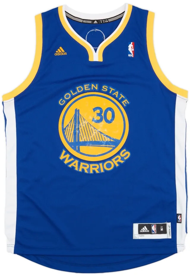 2010-14 Golden State Warriors Curry #30 adidas Swingman Away Jersey - 6/10 - (M)
