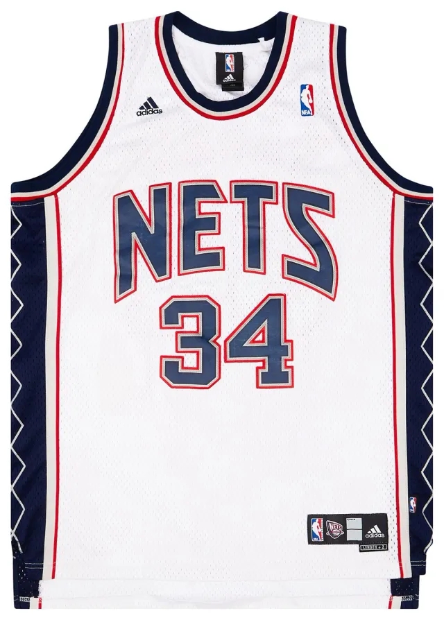 2008-10 New Jersey Nets Harris #34 adidas Swingman Home Jersey (Very Good) L