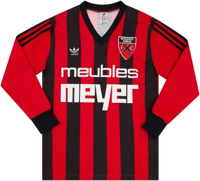 adidas 1985-87 Neuchatel Xamax Home L/S Shirt - 5/10 - (S)