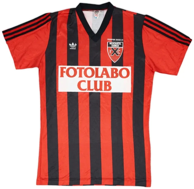 adidas 1987-88 Neuchatel Xamax Match Issue Home Shirt #13