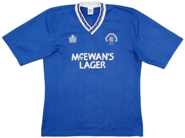 Admiral 1990-92 Rangers Home Shirt - 8/10 - (L)