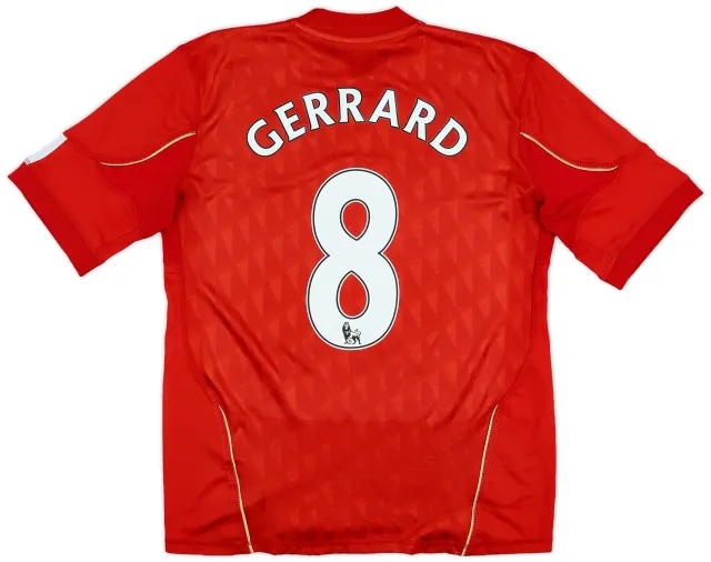 adidas 2010-12 Liverpool Home Shirt Gerrard #8 - 6/10 - (M)