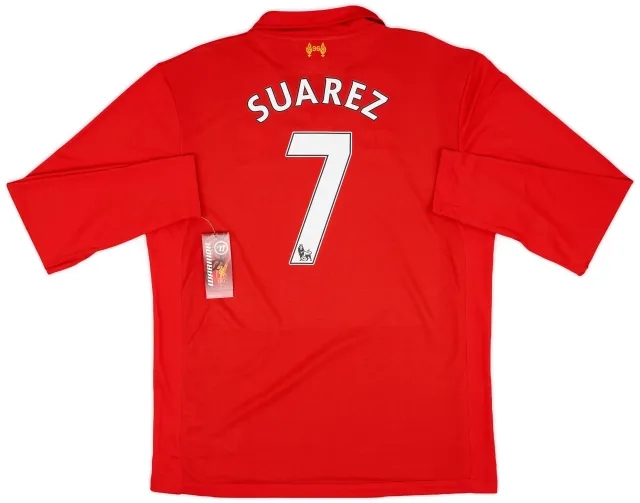2012-13 Liverpool Home L/S Shirt Suarez #7 (XL)