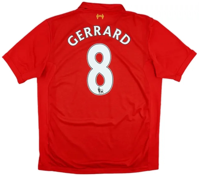 2012-13 Liverpool Home Shirt Gerrard #8 - 6/10 - (L)