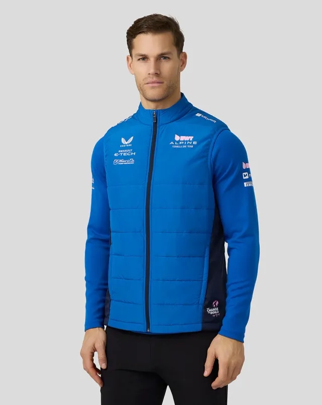 Castore Bwt Alpine Formula One Team’s Official Unisex Hybrid Gilet - Lapis Blue