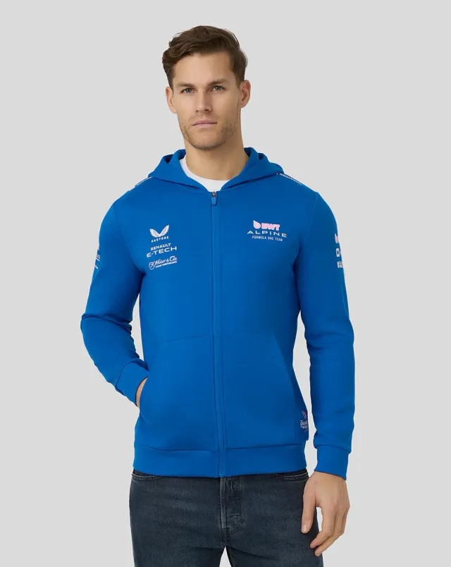 Castore Bwt Alpine Formula One Team’s Official Unisex Full Zip Hoodie - Lapis Blue