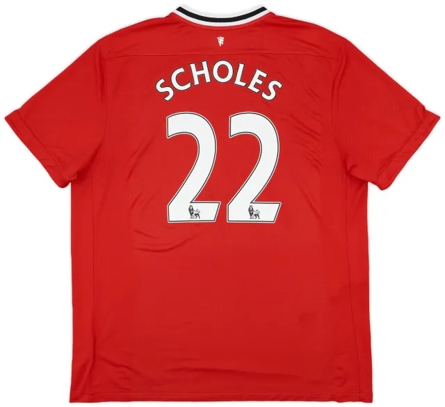 Nike 2011-12 Manchester United Home Shirt Scholes #22 - 9/10 - (XXL)