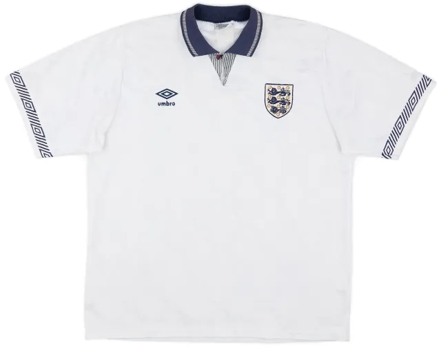 Umbro 1990-92 England Home Shirt - 6/10 - (L)