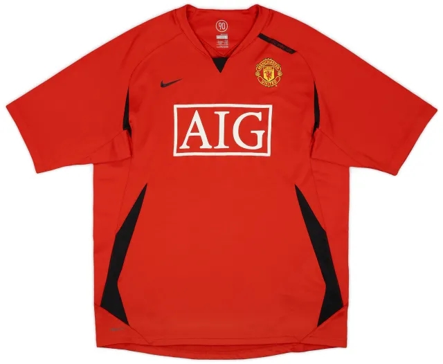 2007-08 Manchester United Nike Training Shirt - 7/10 - (L)