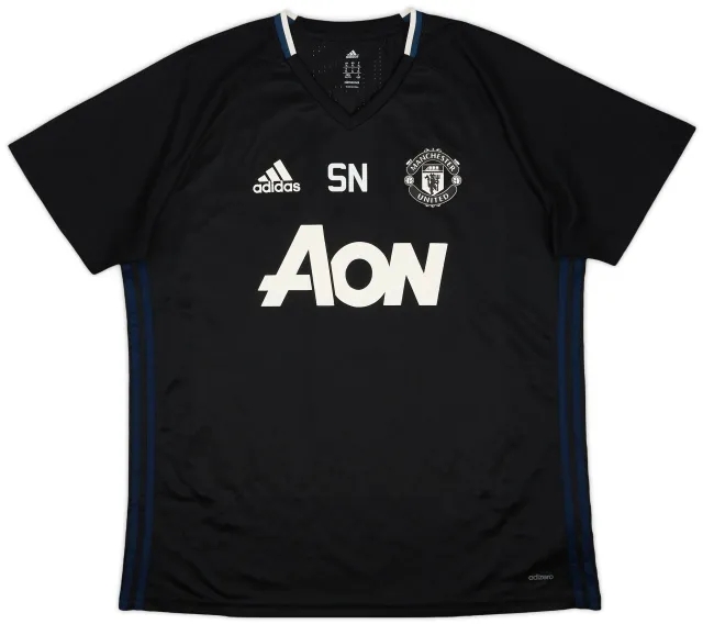 2016-17 Manchester United Staff issue adidas Training Shirt 'SN' - 9/10 - (XL)