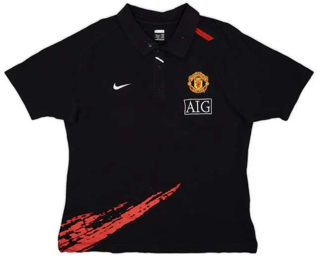2007-08 Manchester United Nike Polo Shirt - 7/10 - (L)