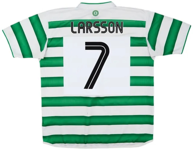 Umbro 2003-04 Celtic Home Shirt Larsson #7 - 5/10 - (XL)