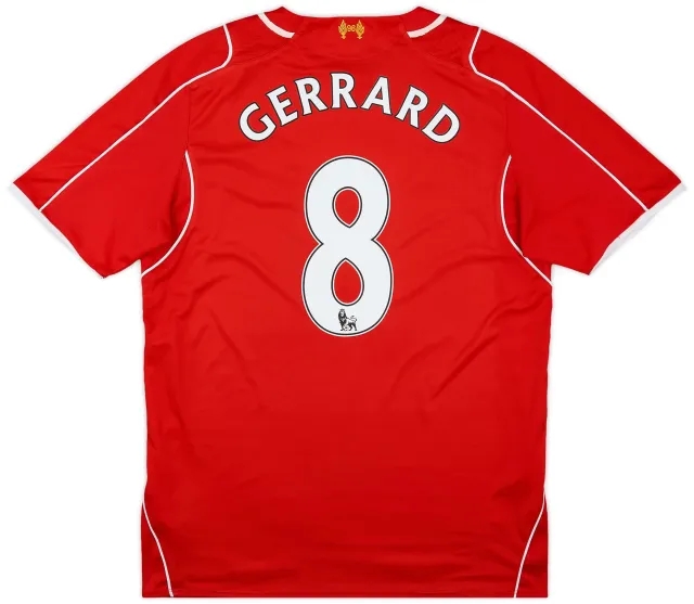 2014-15 Liverpool Home Shirt Gerrard #8 - 5/10 - (L)