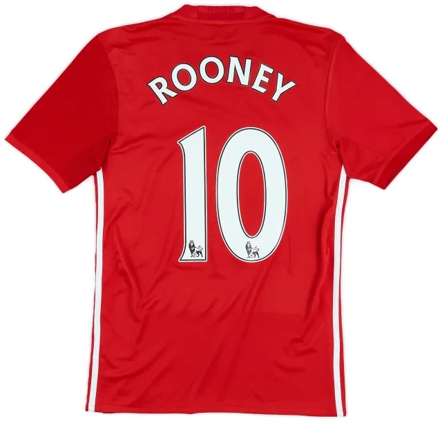 adidas 2016-17 Manchester United Home Shirt Rooney #10 - 5/10 - (XS)
