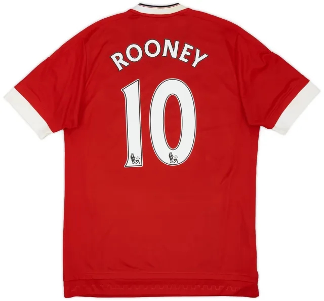 adidas 2015-16 Manchester United Home Shirt Rooney #10 - 5/10 - (M)