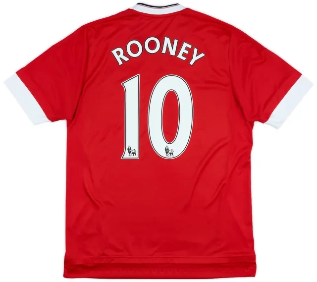 adidas 2015-16 Manchester United Home Shirt Rooney #10 - 6/10 - (M)