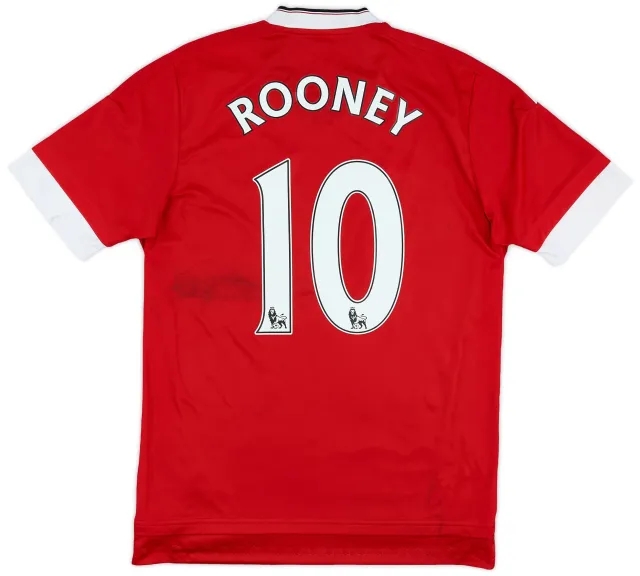 adidas 2015-16 Manchester United Home Shirt Rooney #10 - 5/10 - (S)
