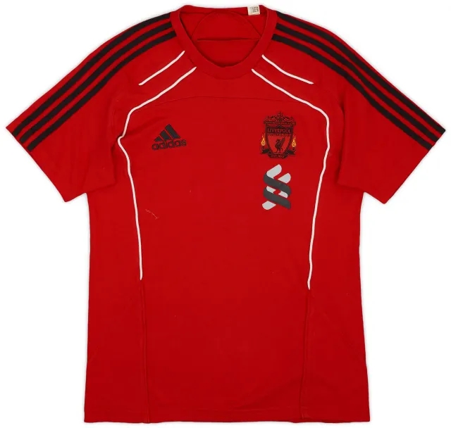 2010-11 Liverpool adidas Cotton Tee - 8/10 - (M)