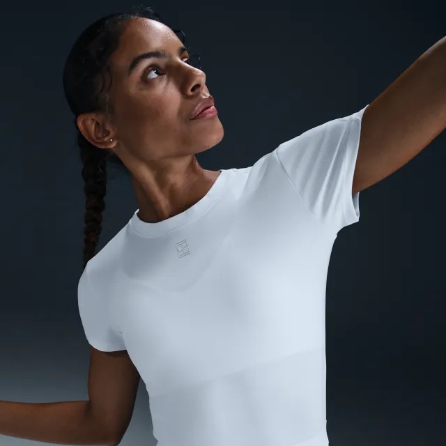 NikeCourt Advantage Women's Dri-FIT Short-Sleeve Tennis Top - White - Sustainable Materials
