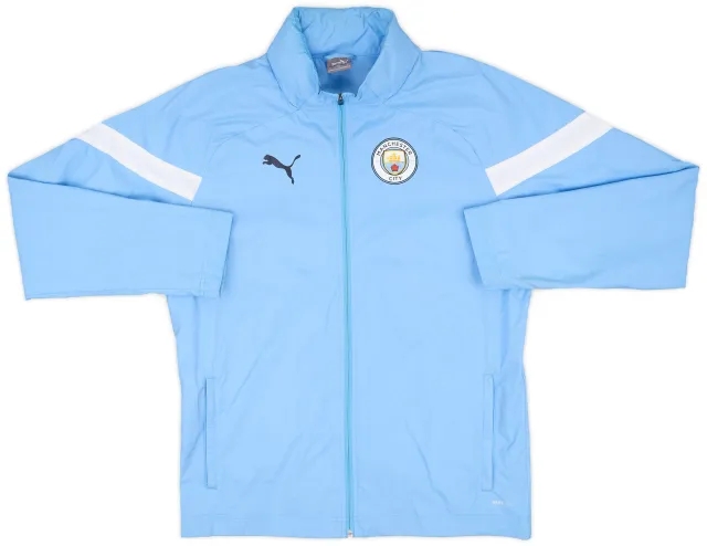 2022-23 Manchester City Puma Hooded Rain Jacket - 7/10 - (M)