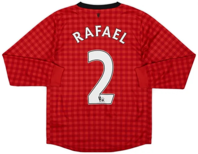 Nike 2012-13 Manchester United Home L/S Shirt Rafael #2 - 7/10 - (M.Boys)