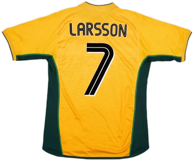 Umbro 2002-03 Celtic Away Shirt Larsson #7 - 6/10 - (M)