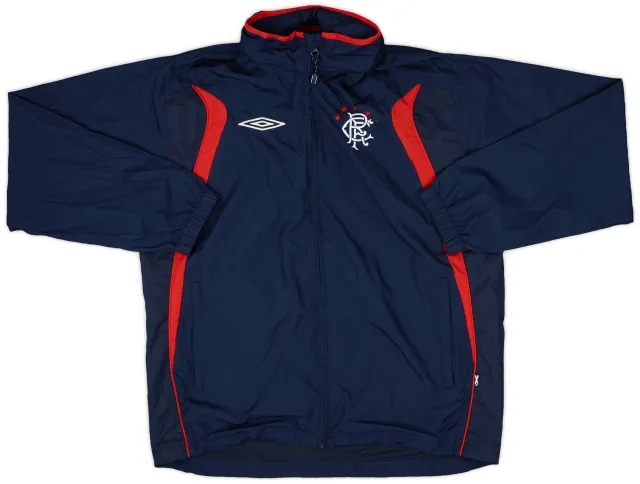 2008-09 Rangers Umbro Hooded Rain Jacket - 8/10 - (L)