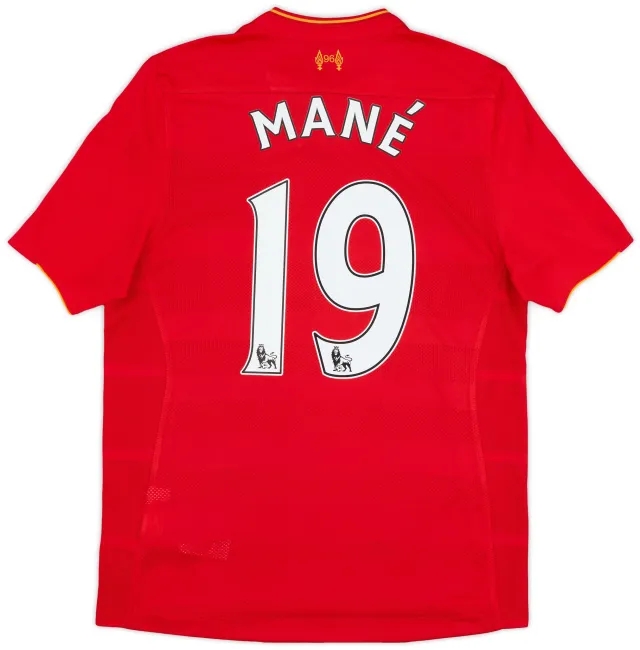 NewBalance 2016-17 Liverpool Home Shirt Mane #19 - 6/10 - (S)