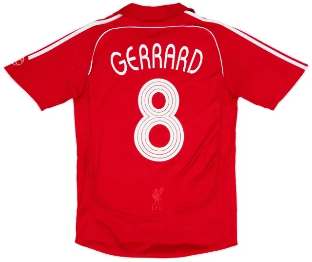 adidas 2006-08 Liverpool Home Shirt Gerrard #8 - 5/10 - (S)