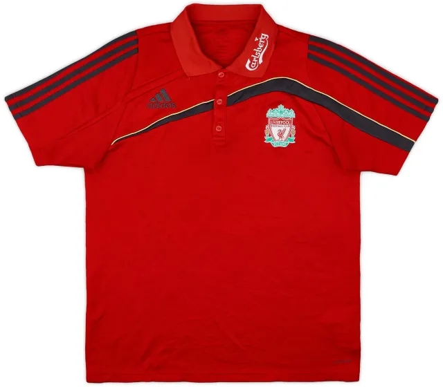 2009-10 Liverpool adidas Polo Shirt - 8/10 - (L)