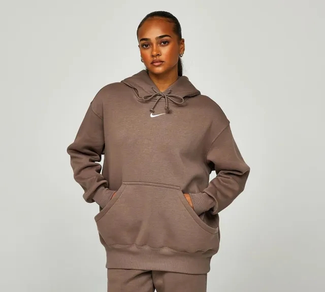 Nike Womens Sportswear Phoenix Fleece Oversize Hoodie - Brown - Size XL - Brown
