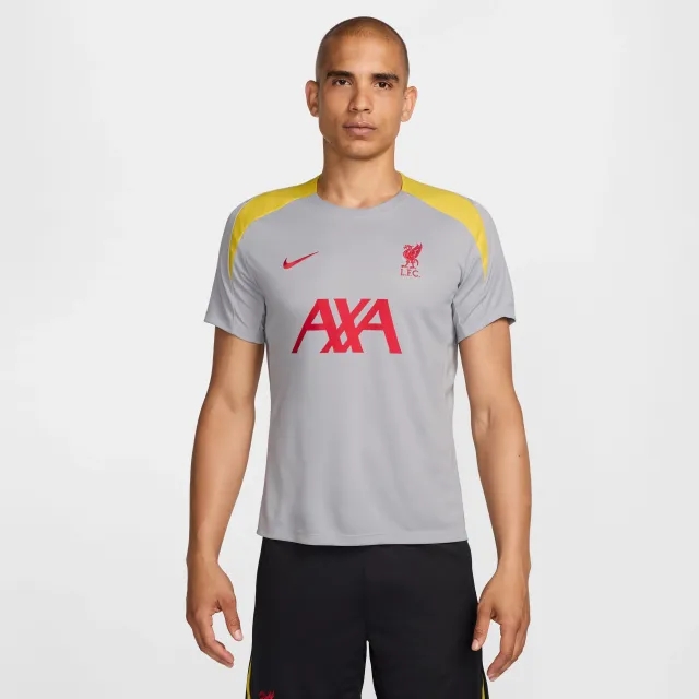 Nike Liverpool Dri-Fit Strike S/S Top - Grey/Yellow - 2024-2025