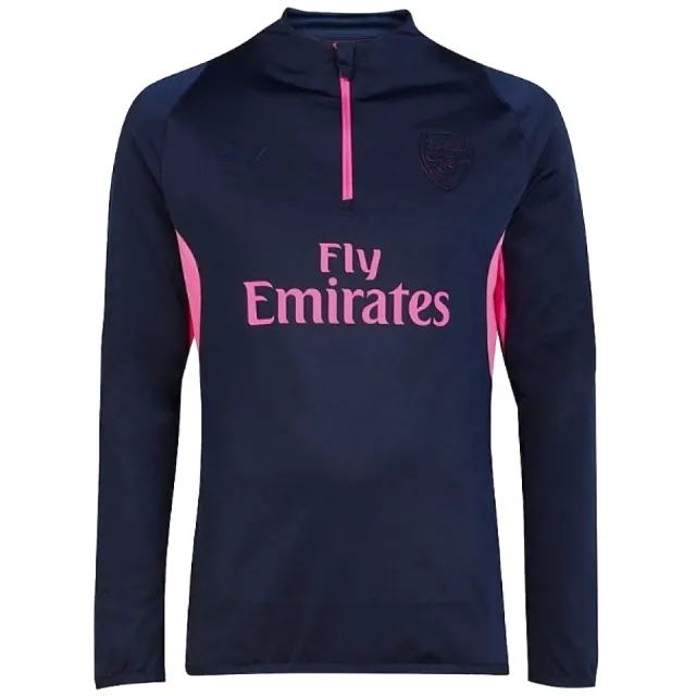 Puma Arsenal ftblNxt 1/4 Zip L/S Training Top - Navy/Pink 2018 2019