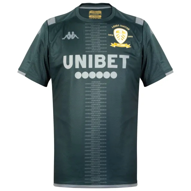 Kappa Leeds Utd Centenary Pre-Match Top - Green 2019-2020
