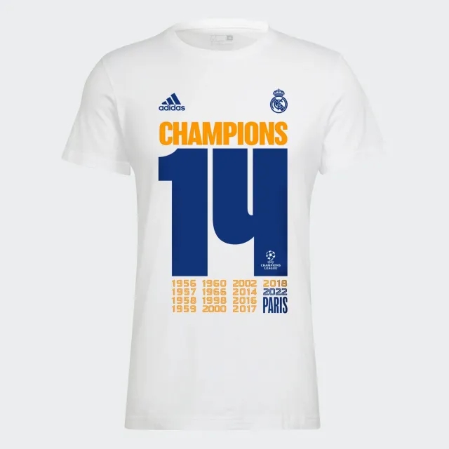 adidas Real Madrid Official C/L Winners T-shirt 2022